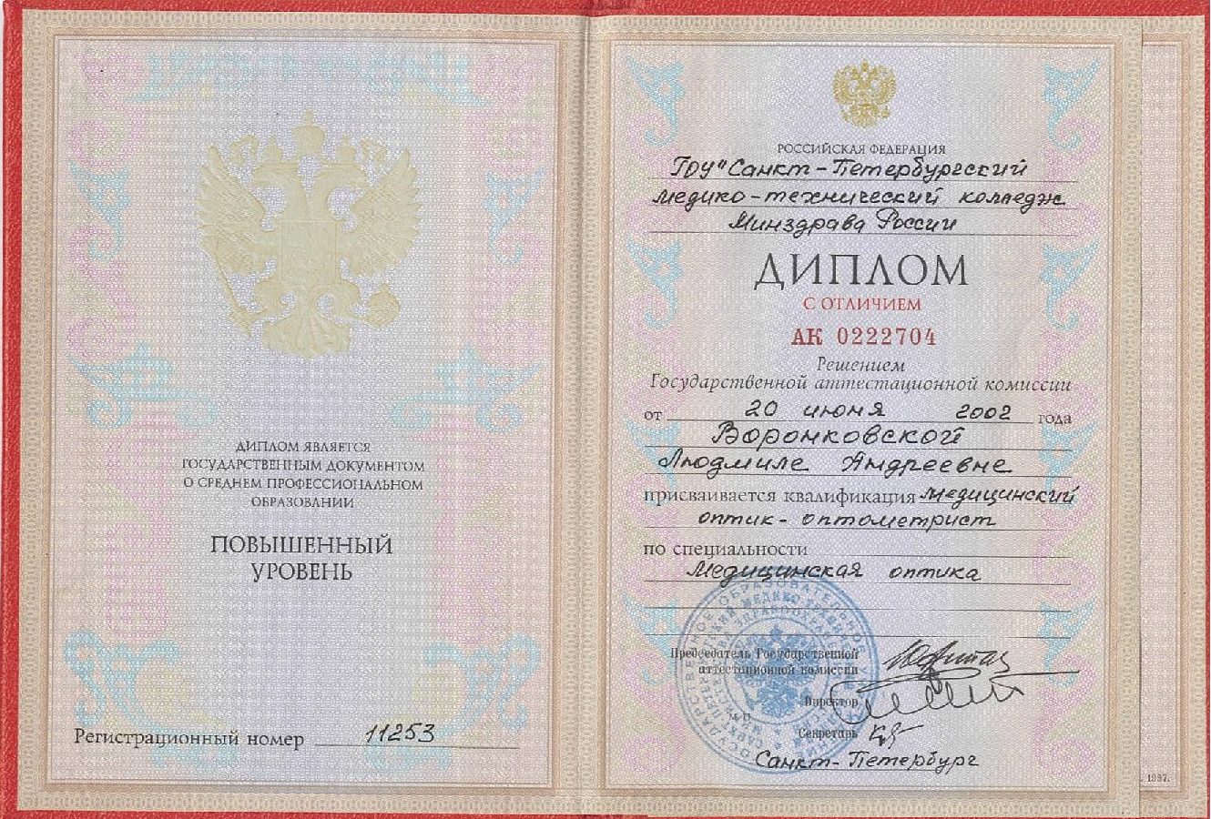 Дипломы медицинского училища