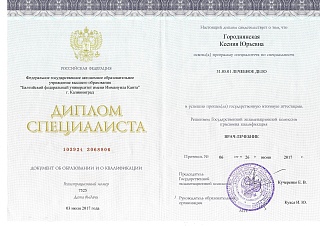 Диплом специалиста, 2017