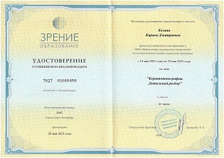 Удостоверение о повышении квалификации, 2025