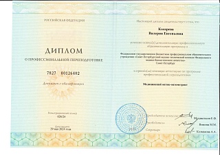 Диплом о профессиональной переподготовке, 2024