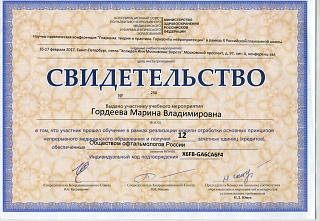 Свидетельство участника конференции, 2017
