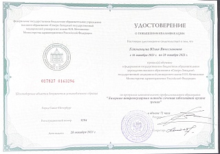 Удостоверение о повышении квалификации, 2023